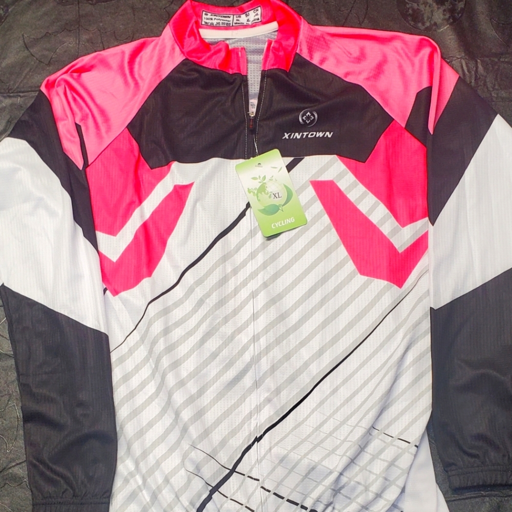 Xintown Pink and Black Cycling Jacket